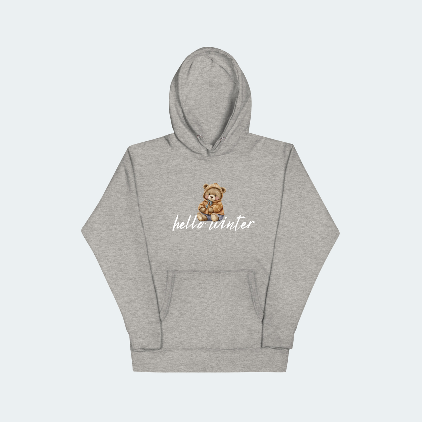 Hello Winter Teddy Bear Hoodie