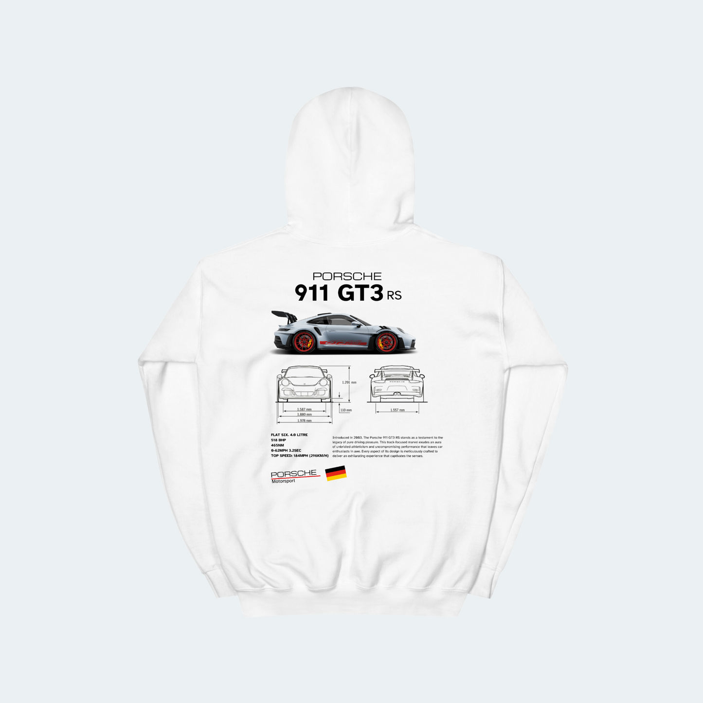 Porsche 911 GT3 RS Graphic Hoodie