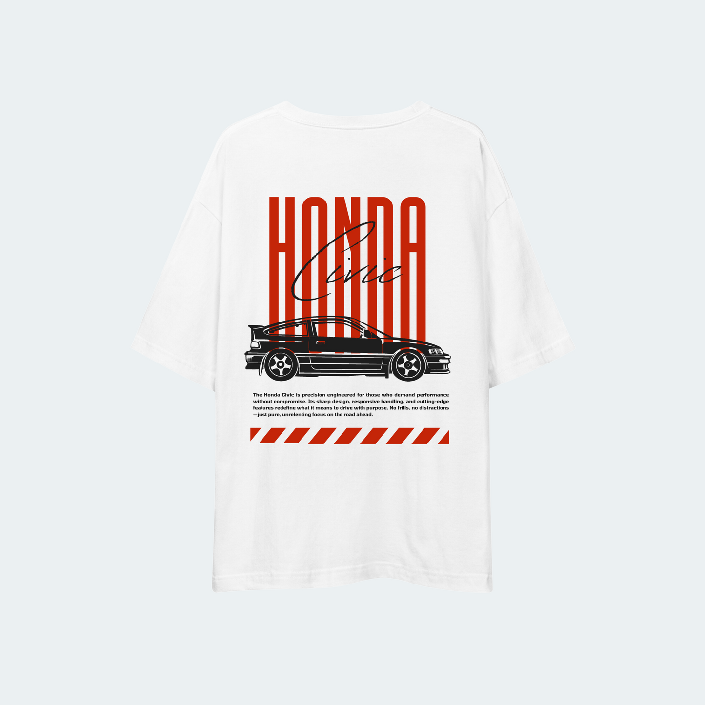 Honda Civic Oversized Graphic T-Shirt Drop Shoulder